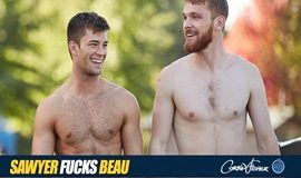 Beau dando o cu para Sawyer - Gay Bareback